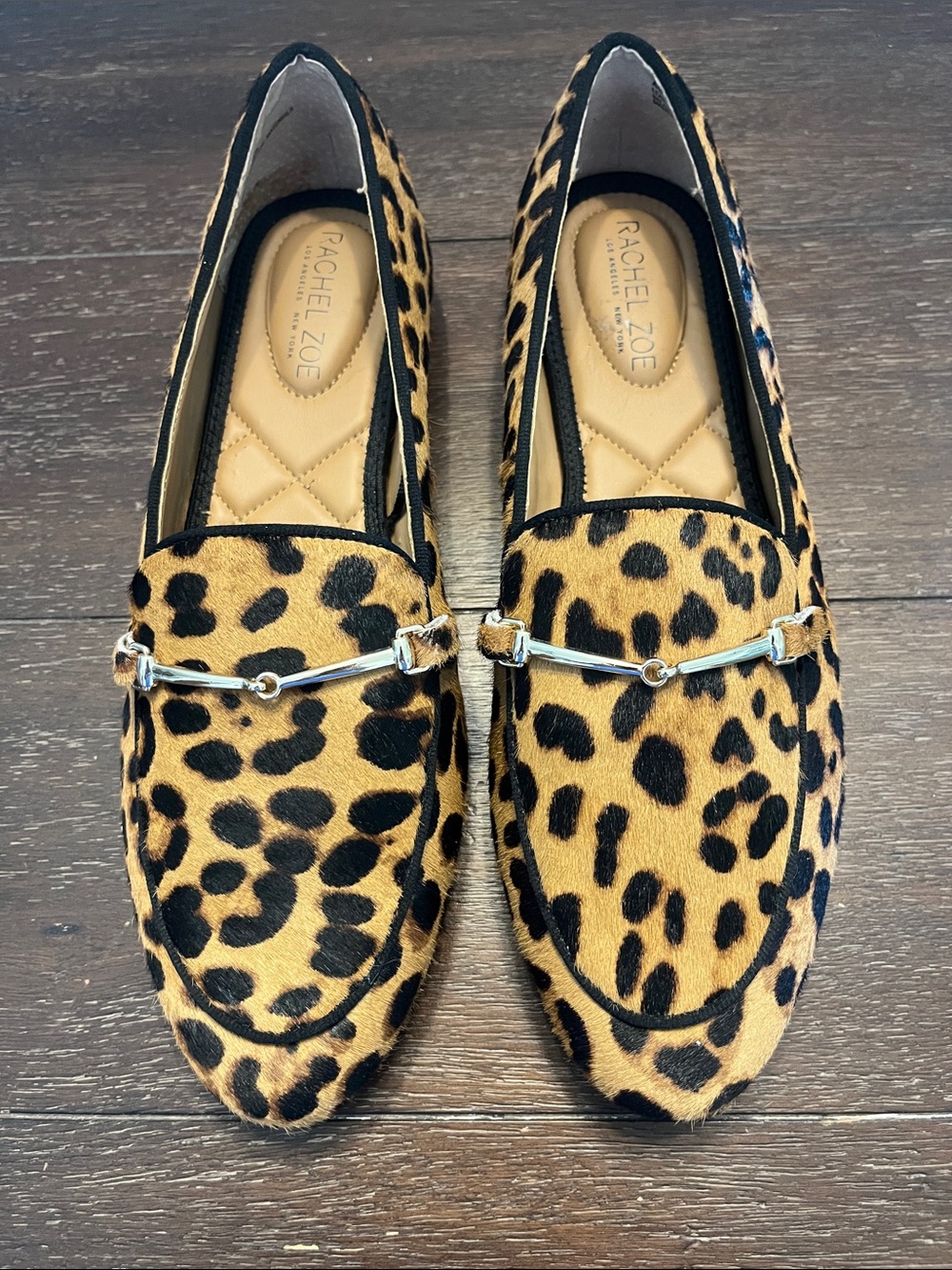 Rachel Zoe Leopard-Print Bit Loafers in Tan and Black